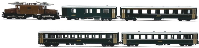 Kato RhB set Ge 6/6I "Crocodile" et voitures vertes