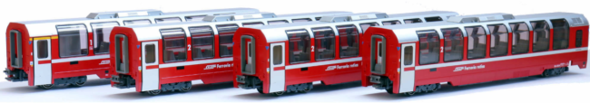 Kato RhB set de 4 voitures panoramiques "Bernina Express"